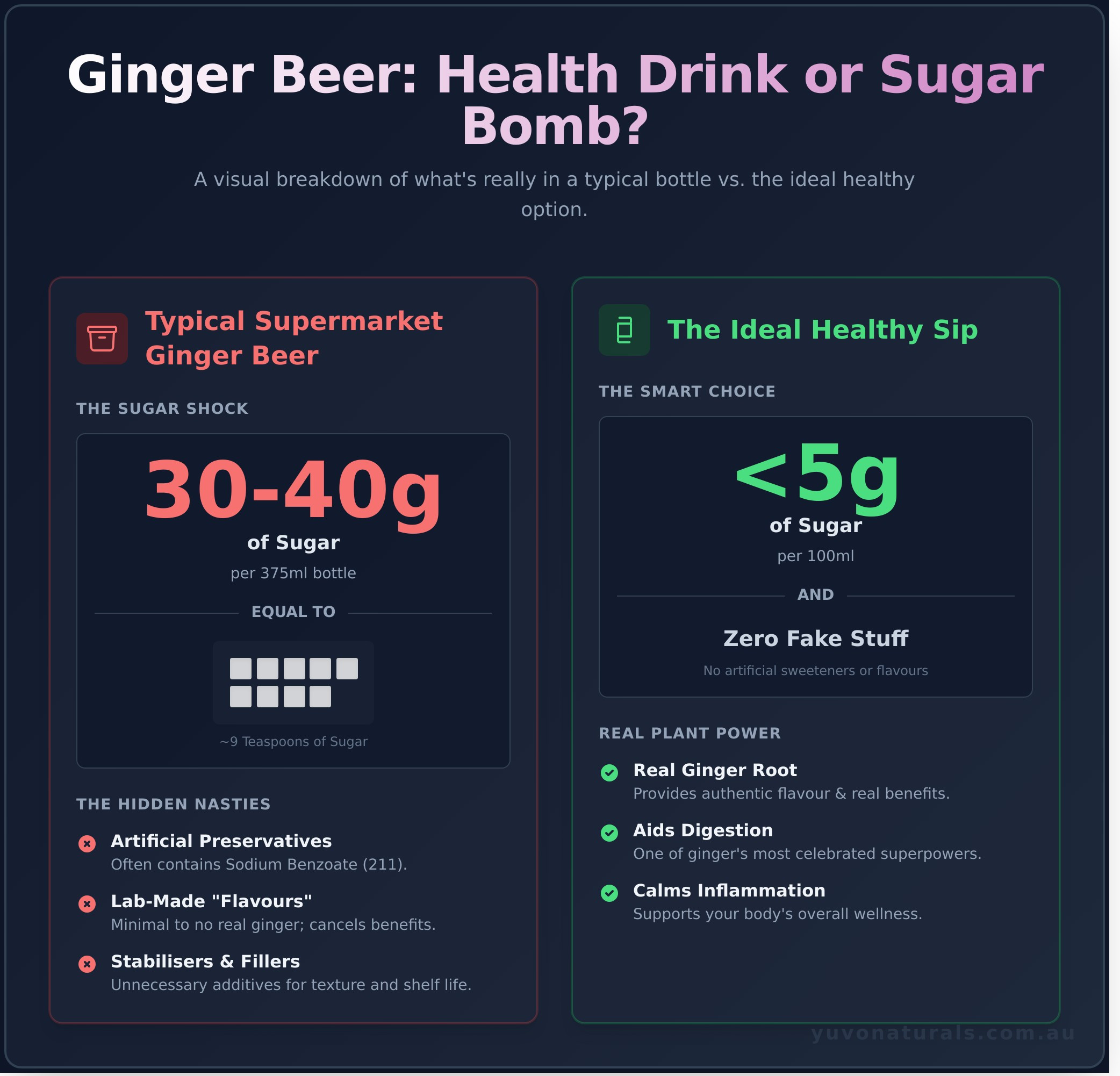 Ginger Beer: Healthy Tonic or Just Another Sugary Soda? - Infographic