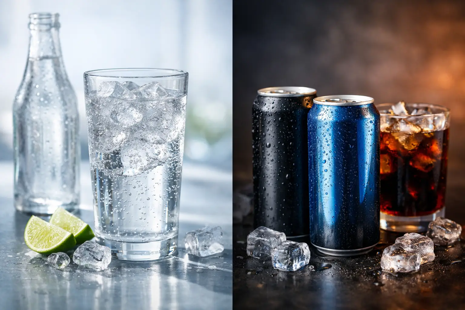 Sparkling Water vs Energy Drinks