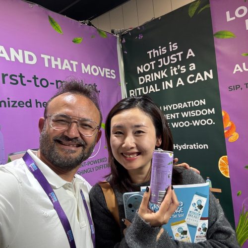 Yuvo herbal sparkling water at Naturally Good Expo